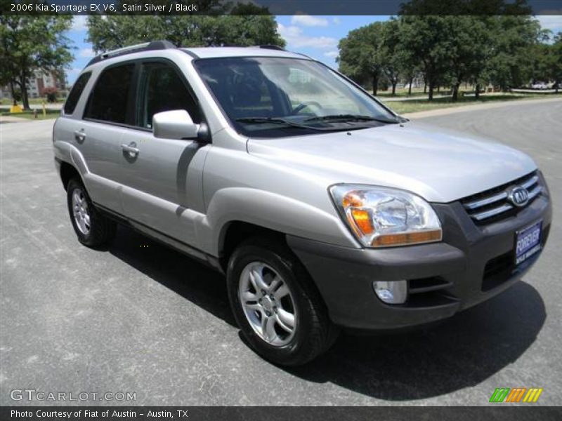 Satin Silver / Black 2006 Kia Sportage EX V6