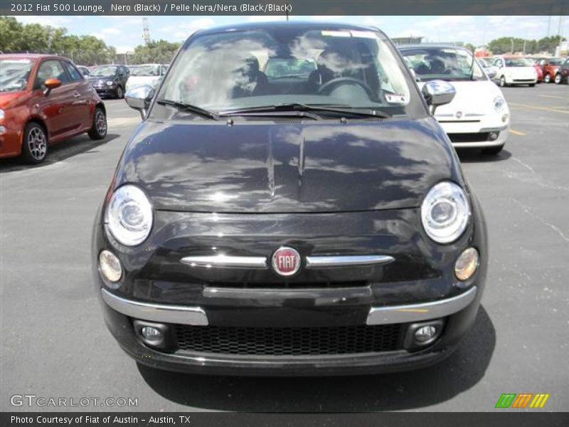 Nero (Black) / Pelle Nera/Nera (Black/Black) 2012 Fiat 500 Lounge