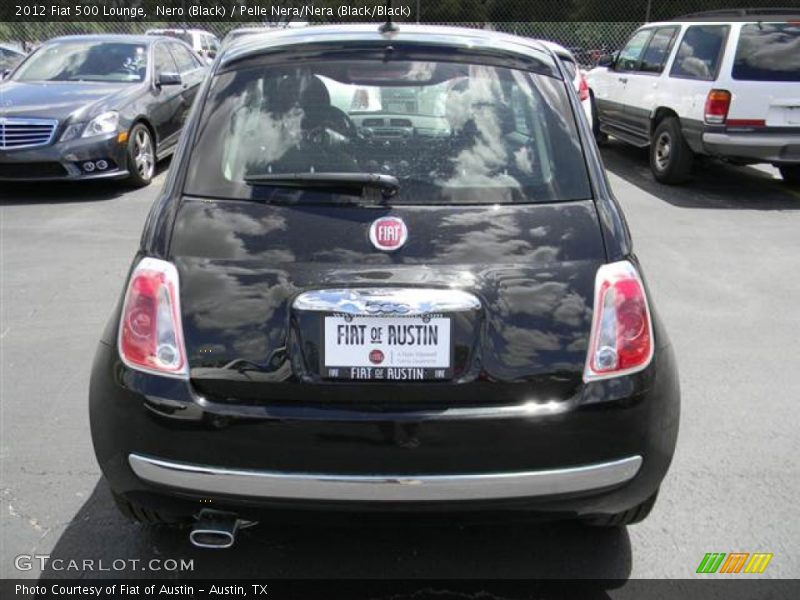 Nero (Black) / Pelle Nera/Nera (Black/Black) 2012 Fiat 500 Lounge