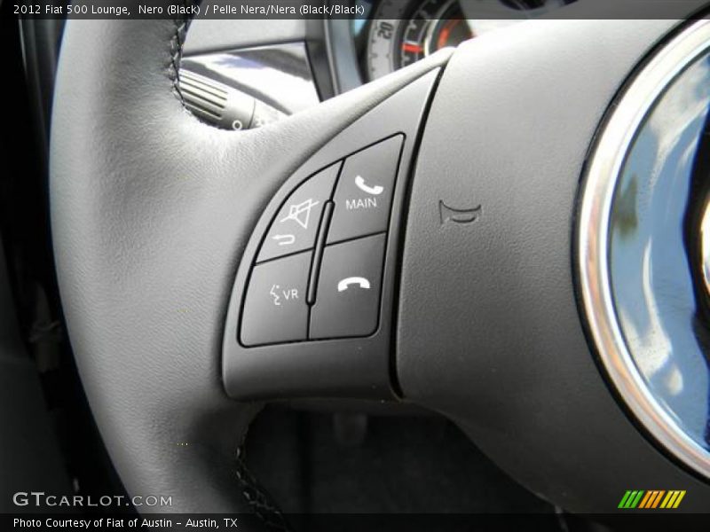 Nero (Black) / Pelle Nera/Nera (Black/Black) 2012 Fiat 500 Lounge