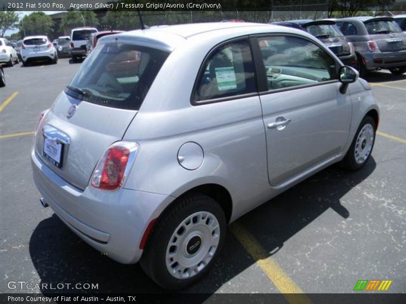 Argento (Silver) / Tessuto Grigio/Avorio (Grey/Ivory) 2012 Fiat 500 Pop
