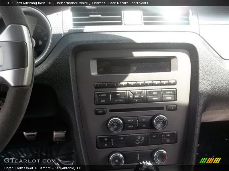 Performance White / Charcoal Black Recaro Sport Seats 2012 Ford Mustang Boss 302