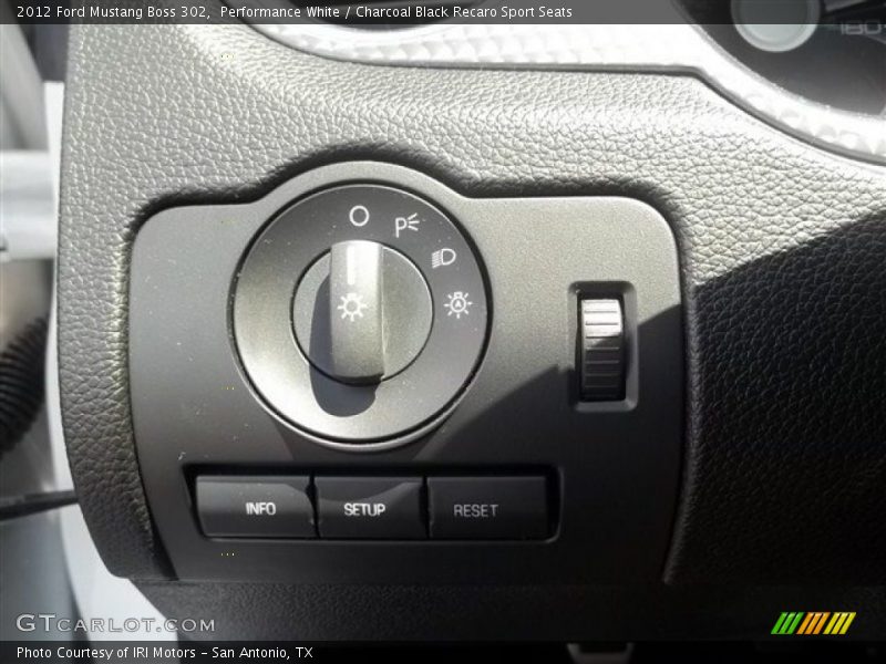 Performance White / Charcoal Black Recaro Sport Seats 2012 Ford Mustang Boss 302