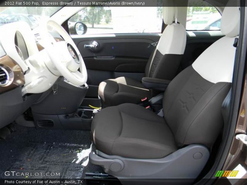 Espresso (Brown) / Tessuto Marrone/Avorio (Brown/Ivory) 2012 Fiat 500 Pop