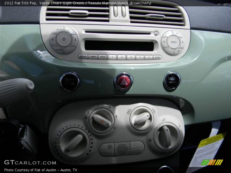Verde Chiaro (Light Green) / Tessuto Marrone/Avorio (Brown/Ivory) 2012 Fiat 500 Pop