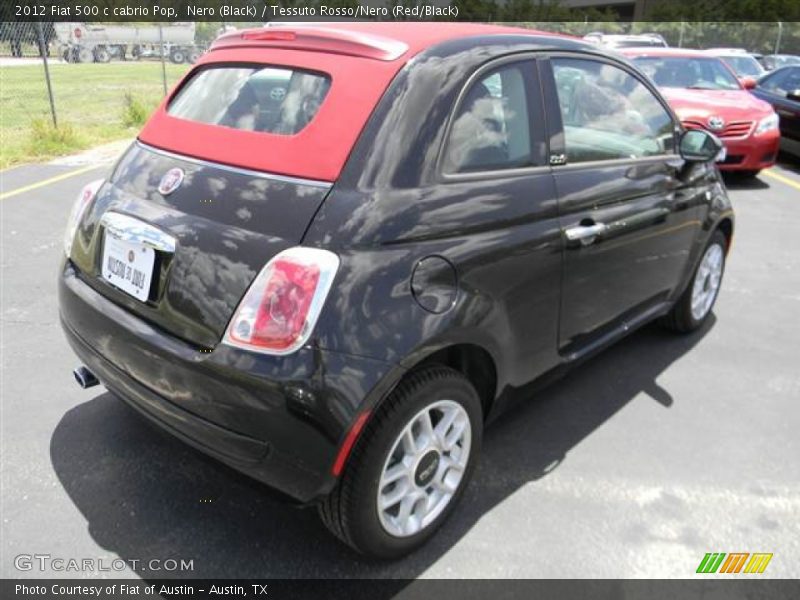 Nero (Black) / Tessuto Rosso/Nero (Red/Black) 2012 Fiat 500 c cabrio Pop