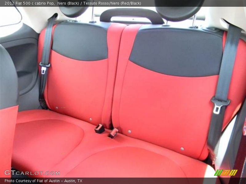 Rear Seat of 2012 500 c cabrio Pop