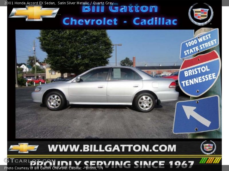 Satin Silver Metallic / Quartz Gray 2001 Honda Accord EX Sedan