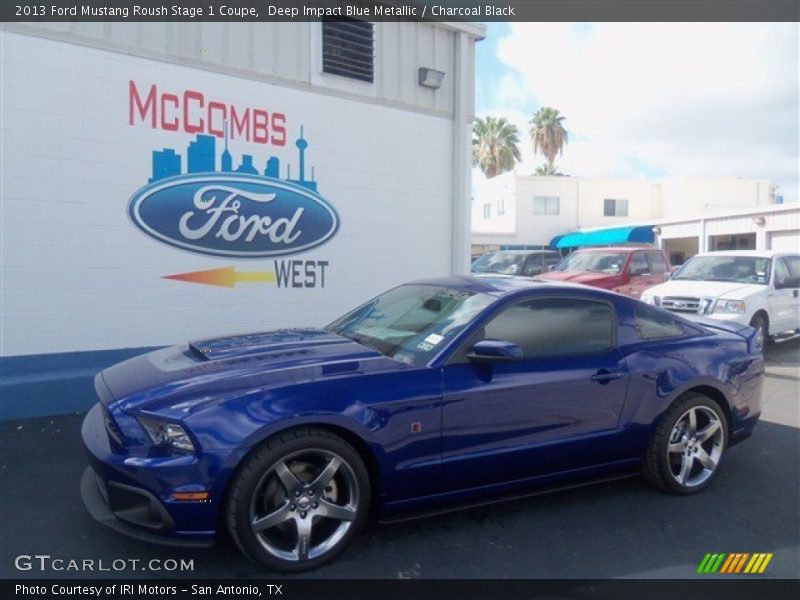 Deep Impact Blue Metallic / Charcoal Black 2013 Ford Mustang Roush Stage 1 Coupe
