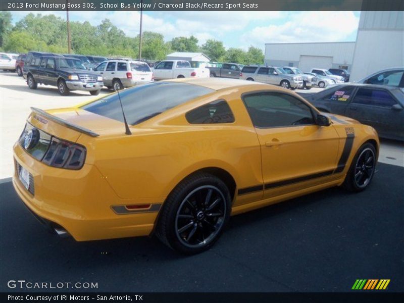School Bus Yellow / Charcoal Black/Recaro Sport Seats 2013 Ford Mustang Boss 302
