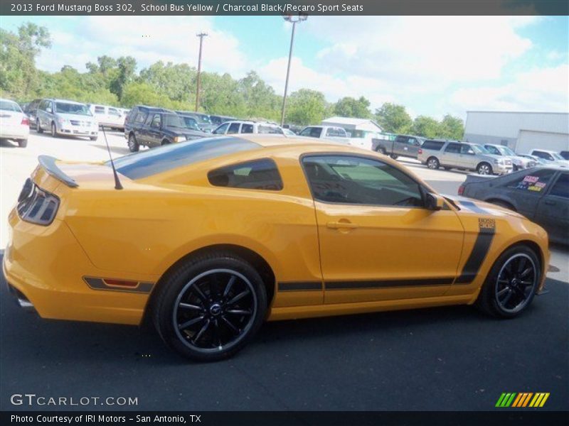 School Bus Yellow / Charcoal Black/Recaro Sport Seats 2013 Ford Mustang Boss 302