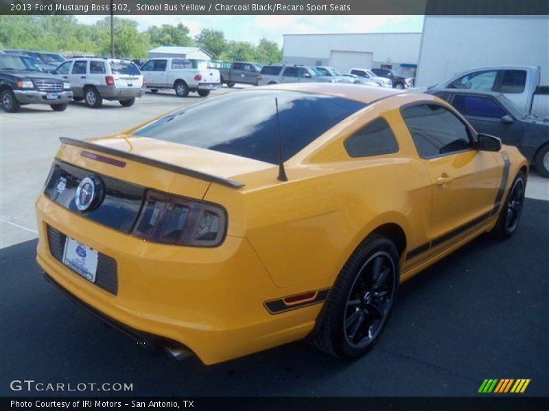 School Bus Yellow / Charcoal Black/Recaro Sport Seats 2013 Ford Mustang Boss 302