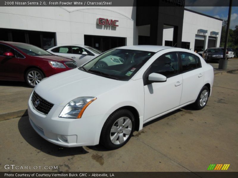 Fresh Powder White / Charcoal/Steel 2008 Nissan Sentra 2.0