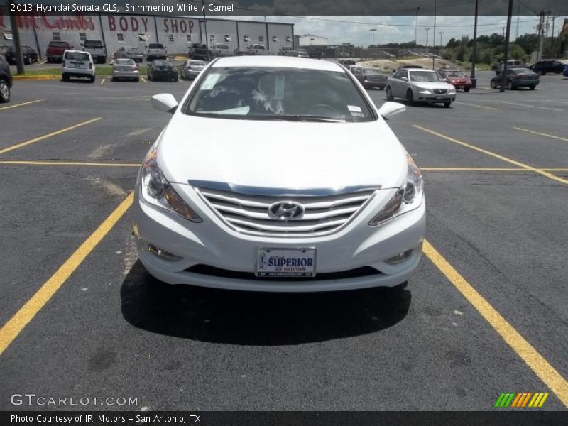 Shimmering White / Camel 2013 Hyundai Sonata GLS