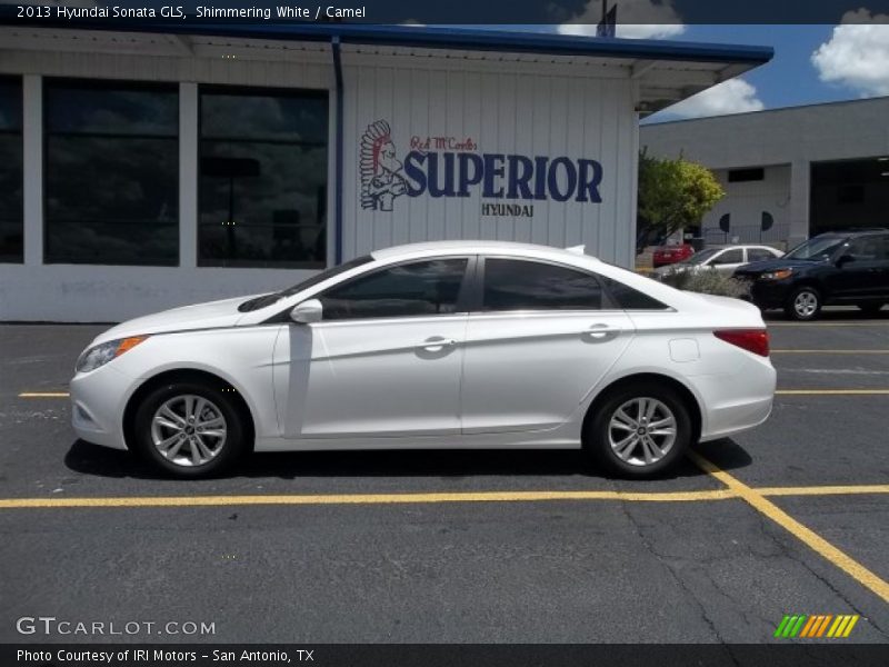 Shimmering White / Camel 2013 Hyundai Sonata GLS