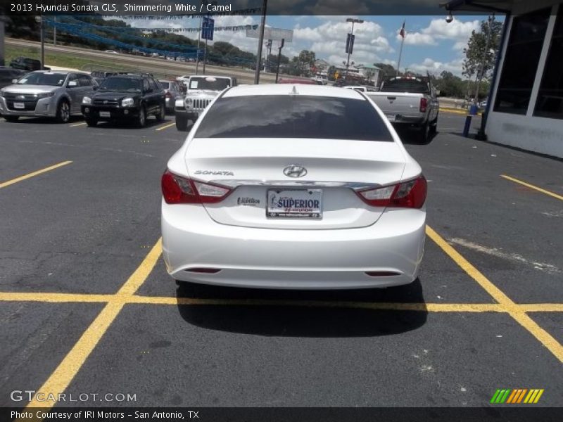 Shimmering White / Camel 2013 Hyundai Sonata GLS