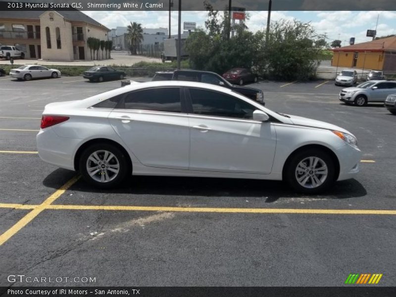 Shimmering White / Camel 2013 Hyundai Sonata GLS