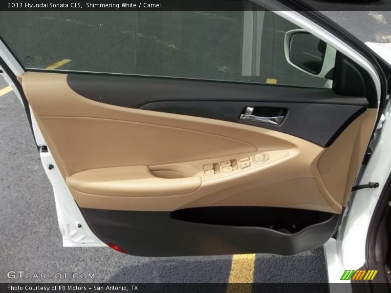 Shimmering White / Camel 2013 Hyundai Sonata GLS