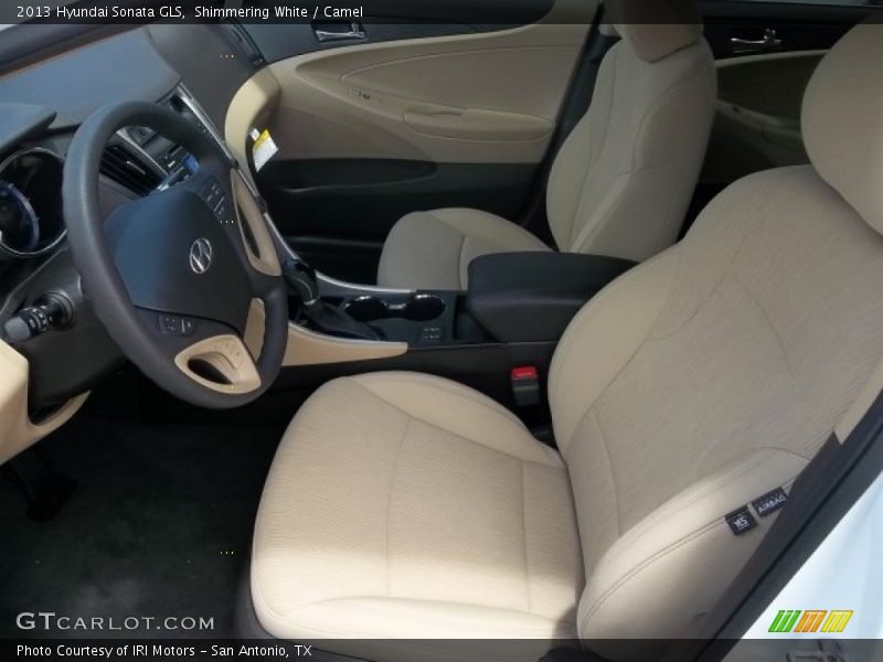 Shimmering White / Camel 2013 Hyundai Sonata GLS