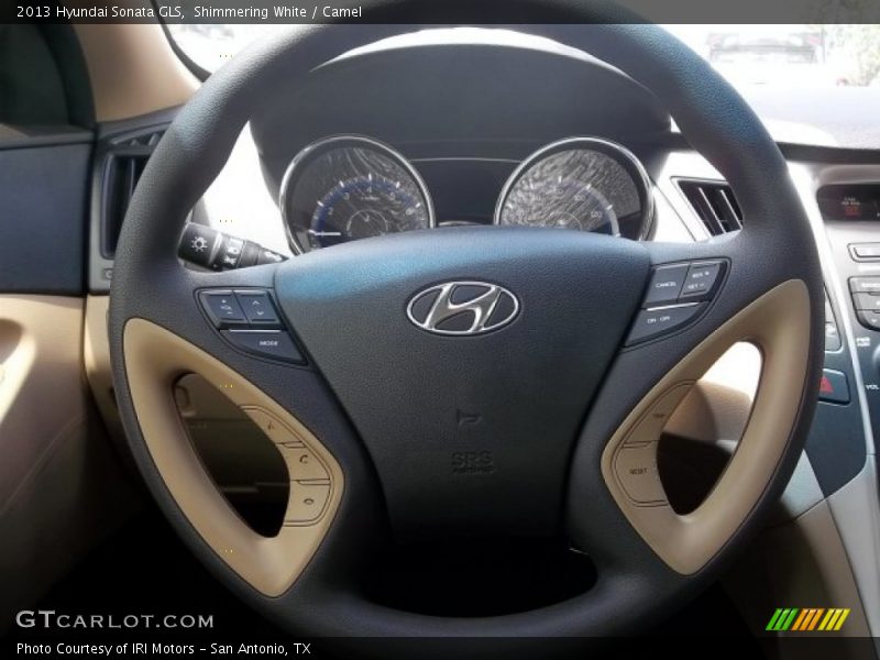 Shimmering White / Camel 2013 Hyundai Sonata GLS