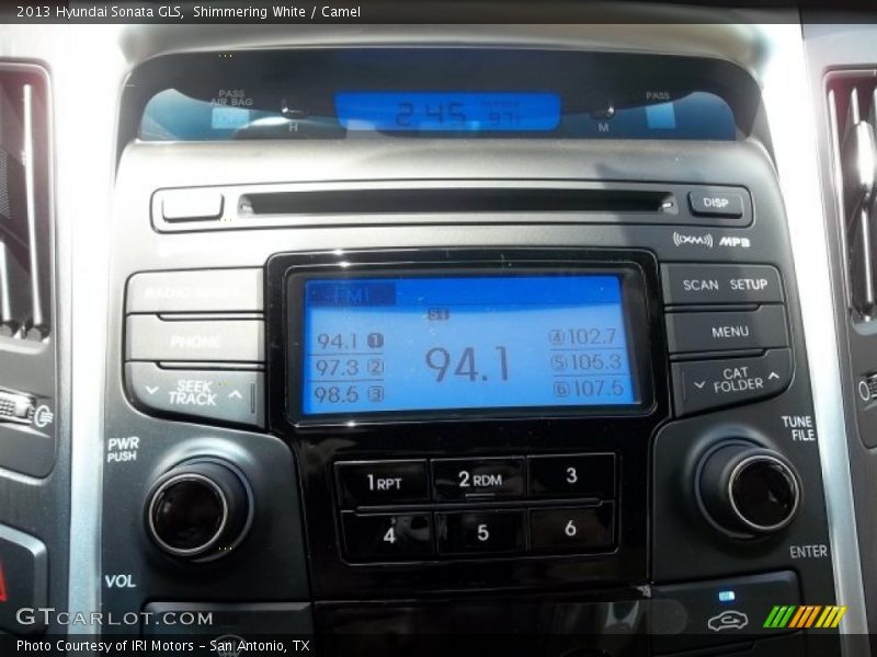 Shimmering White / Camel 2013 Hyundai Sonata GLS