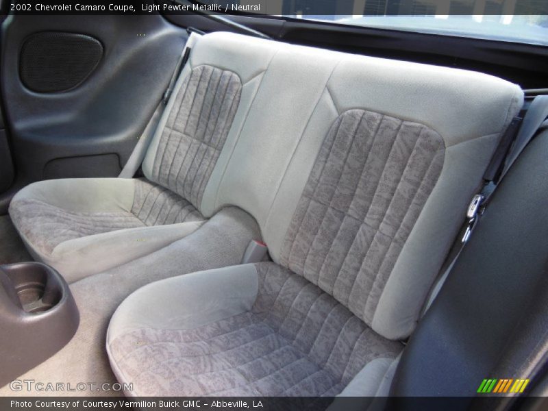 Rear Seat of 2002 Camaro Coupe