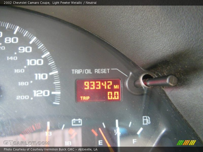 Light Pewter Metallic / Neutral 2002 Chevrolet Camaro Coupe