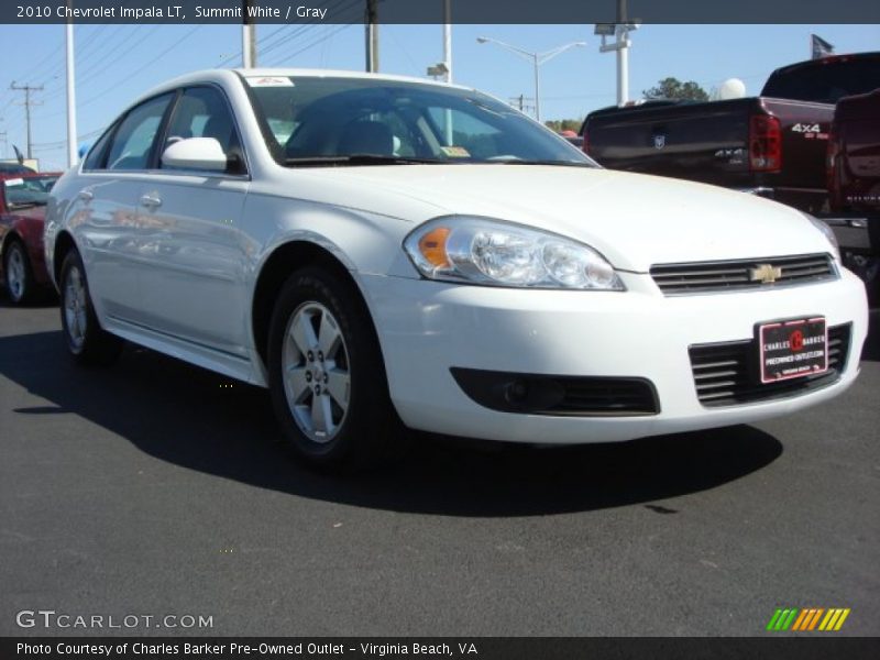 Summit White / Gray 2010 Chevrolet Impala LT