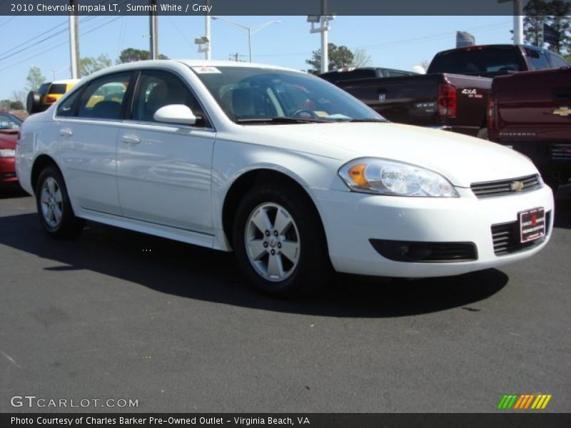 Summit White / Gray 2010 Chevrolet Impala LT