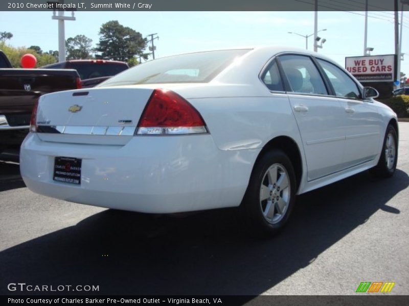 Summit White / Gray 2010 Chevrolet Impala LT