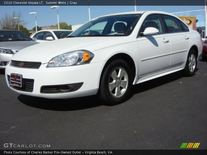 Summit White / Gray 2010 Chevrolet Impala LT