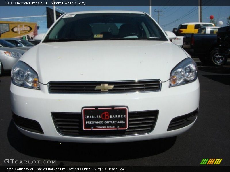 Summit White / Gray 2010 Chevrolet Impala LT