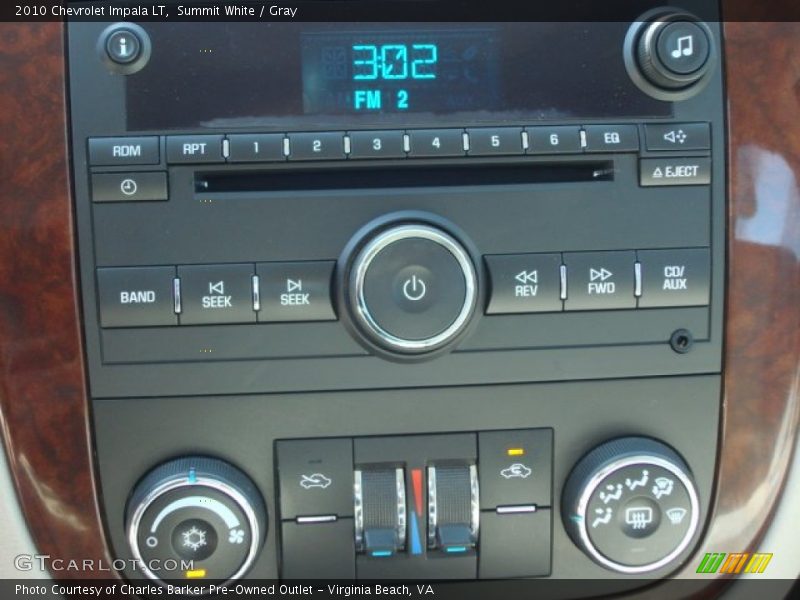 Summit White / Gray 2010 Chevrolet Impala LT