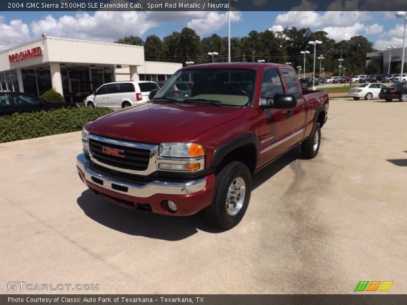 Sport Red Metallic / Neutral 2004 GMC Sierra 2500HD SLE Extended Cab
