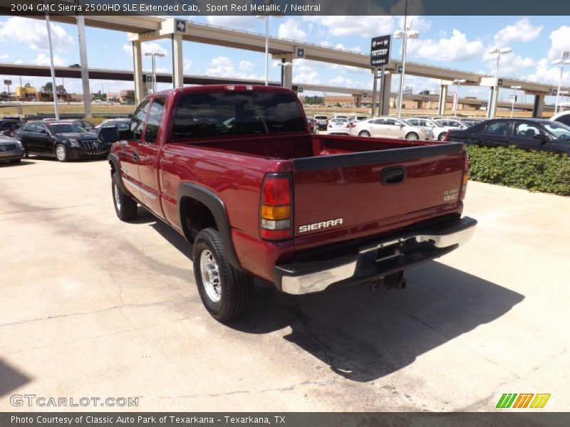 Sport Red Metallic / Neutral 2004 GMC Sierra 2500HD SLE Extended Cab