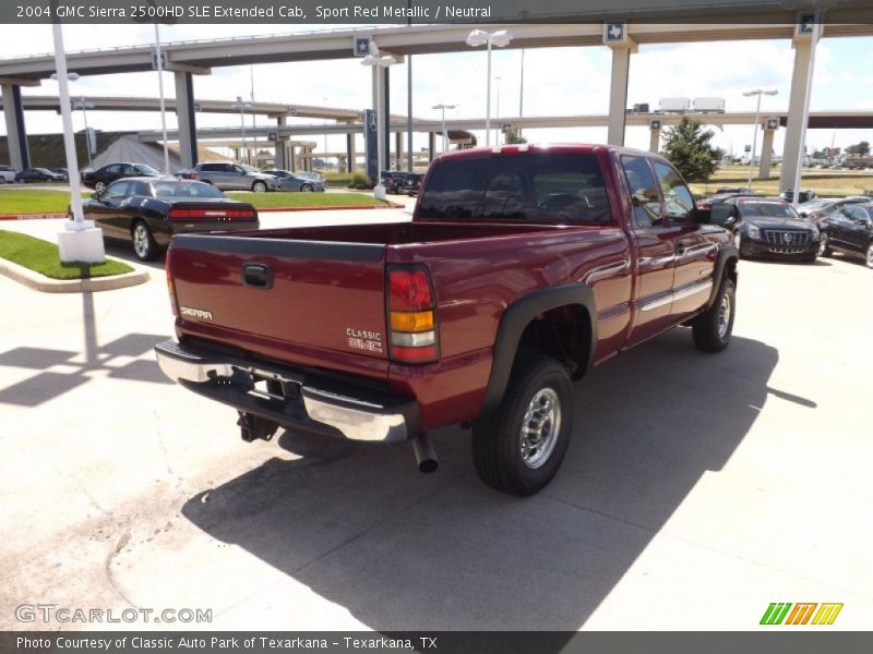 Sport Red Metallic / Neutral 2004 GMC Sierra 2500HD SLE Extended Cab