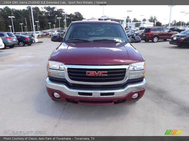 Sport Red Metallic / Neutral 2004 GMC Sierra 2500HD SLE Extended Cab