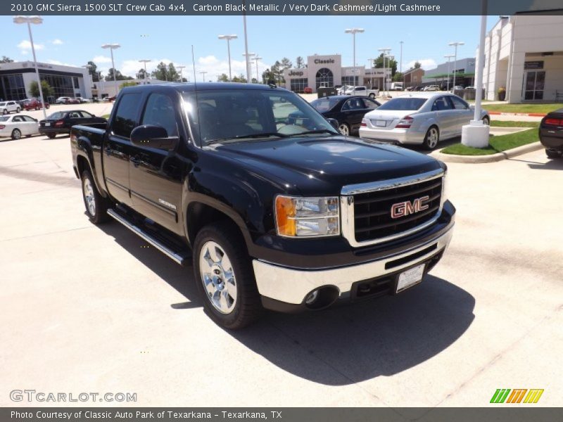 Carbon Black Metallic / Very Dark Cashmere/Light Cashmere 2010 GMC Sierra 1500 SLT Crew Cab 4x4