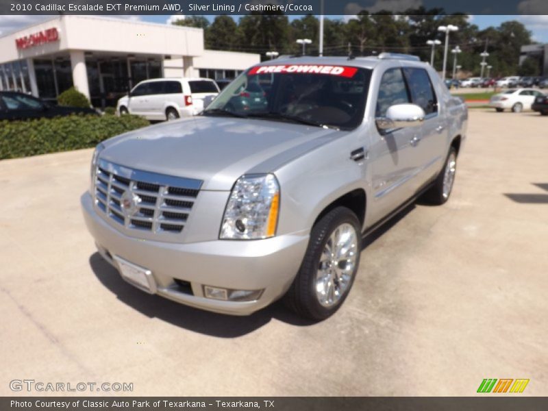 Silver Lining / Cashmere/Cocoa 2010 Cadillac Escalade EXT Premium AWD