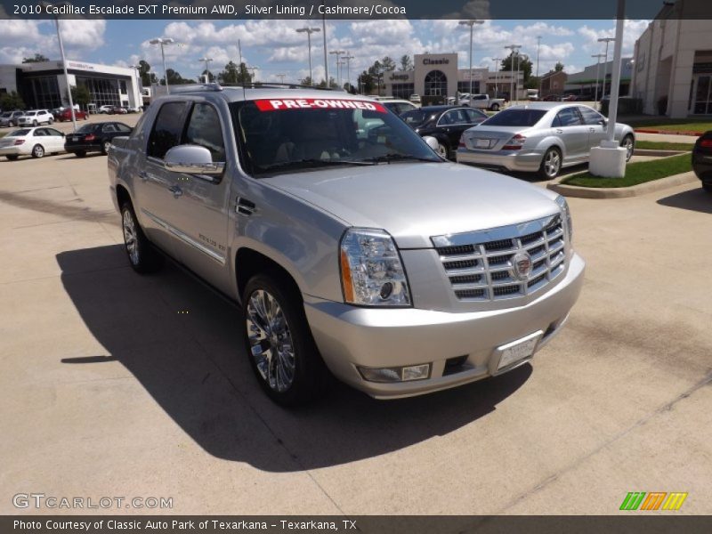 Silver Lining / Cashmere/Cocoa 2010 Cadillac Escalade EXT Premium AWD