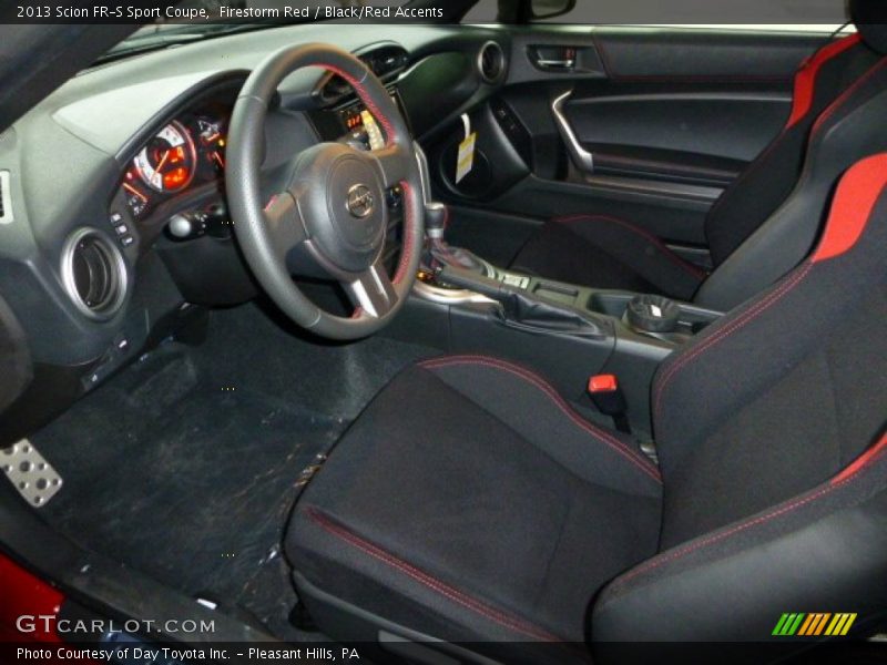  2013 FR-S Sport Coupe Black/Red Accents Interior