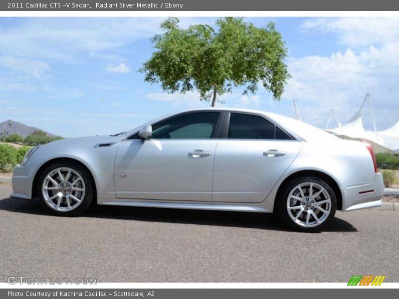 Radiant Silver Metallic / Ebony 2011 Cadillac CTS -V Sedan