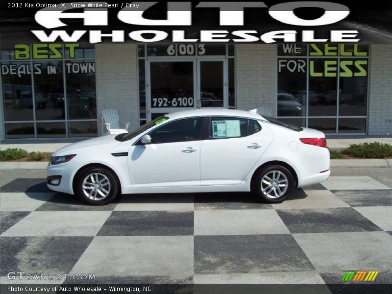 Snow White Pearl / Gray 2012 Kia Optima LX