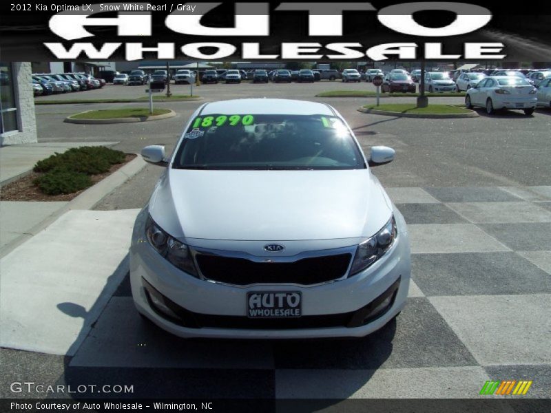Snow White Pearl / Gray 2012 Kia Optima LX