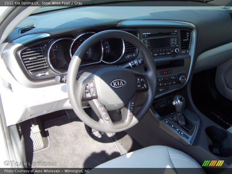 Snow White Pearl / Gray 2012 Kia Optima LX