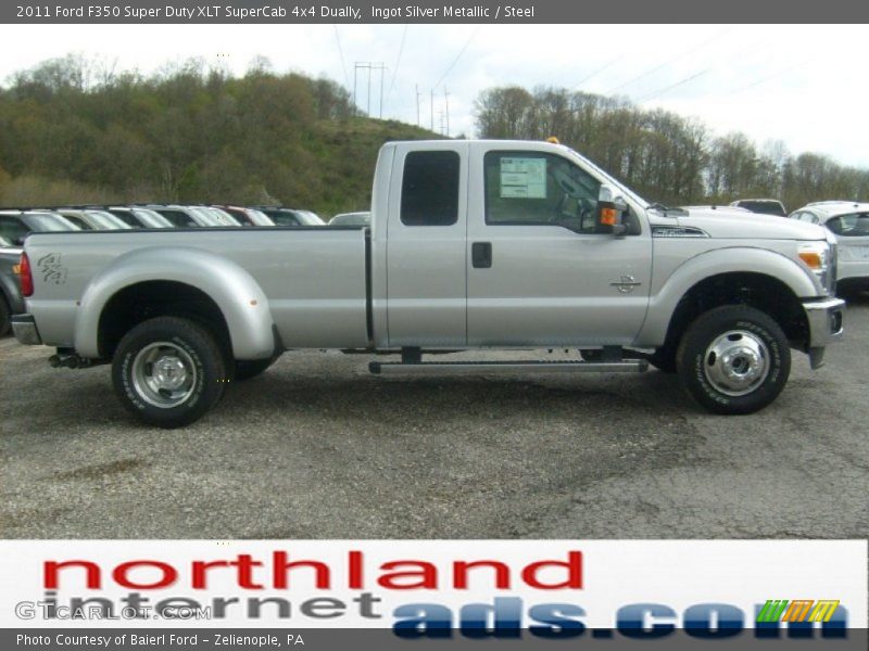 Ingot Silver Metallic / Steel 2011 Ford F350 Super Duty XLT SuperCab 4x4 Dually