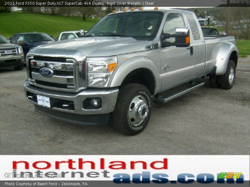 Ingot Silver Metallic / Steel 2011 Ford F350 Super Duty XLT SuperCab 4x4 Dually