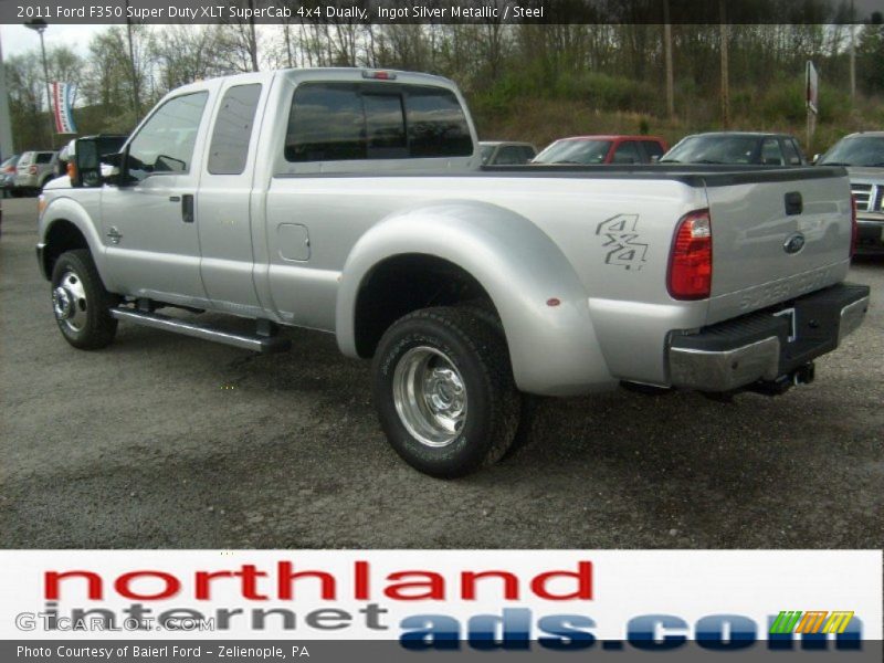 Ingot Silver Metallic / Steel 2011 Ford F350 Super Duty XLT SuperCab 4x4 Dually