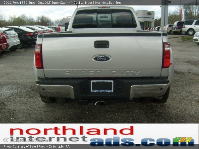 Ingot Silver Metallic / Steel 2011 Ford F350 Super Duty XLT SuperCab 4x4 Dually