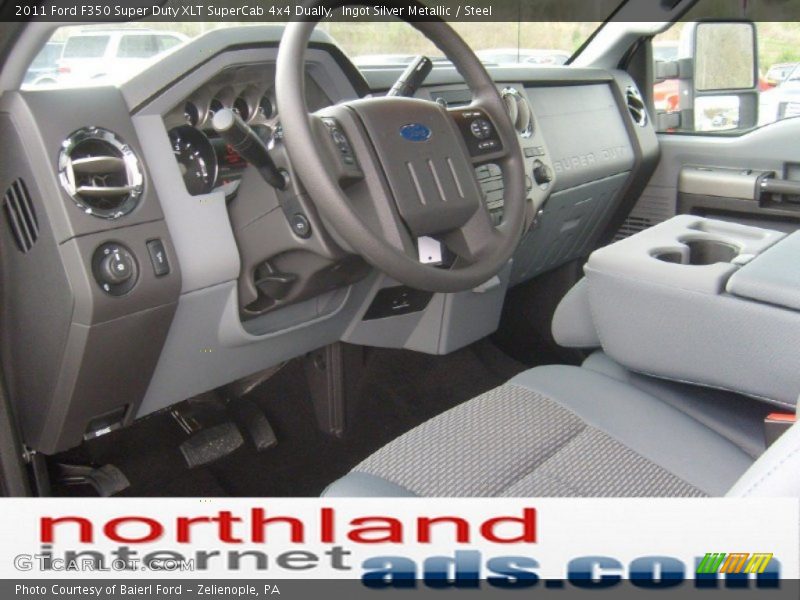 Ingot Silver Metallic / Steel 2011 Ford F350 Super Duty XLT SuperCab 4x4 Dually